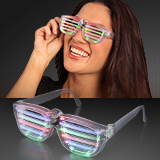 RockStar Flashing LED Rave LightUp Shutter Shade Sunglasses *SALE*