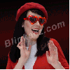 Heart Shaped Red LED LightUp Flashing Sunglasses