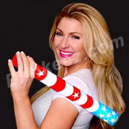 HOT! 16" American Flag Rally LED Foam Cheer Sticks with Red White & Blue LEDs