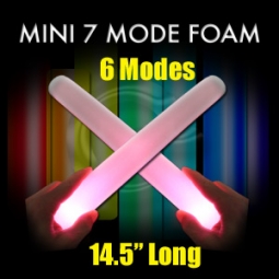 HOT! 14.5" MINI MULTICOLOR Light Up LED Foam Cheer Sticks