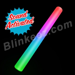HOT! MULTICOLOR Sound Activated LED Light Up Foam Cheer Sticks