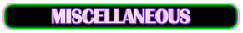 Miscellaneous Accessories