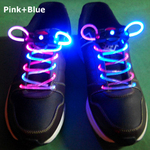 PINK-BLUE LED Light Up Flashing Shoelaces <font color="#00FF00">SALE!</font>