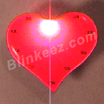 Perfect 10 Heart Blinking Lights Flashing LED Blinky Pin