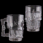 HALLOWEEN LIGHT UP FLASHING SKULL LED PARTY MUG