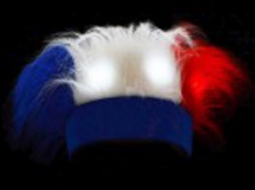 4TH OF JULY Flashing LED Light Up Crazy Spirit Hair Wig Headband