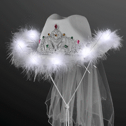 White LED Cowboy Hat