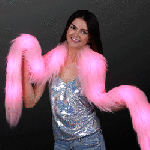 PINK Faux Fur Light Up PINK LED BOA