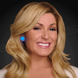 BLUE LED Mini Candy Lites Clip On Pins (NON FLASHING) Earrings