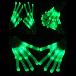 GREEN led gloves