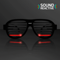 LED Rave Sound Reactive Glasses