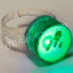 Jade / Purple / Gold (MardiGras) LightUp Flashing LED Blinking Rings (each)