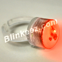 Jade / Red LightUp Flashing LED Blinking Rings (each)