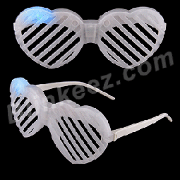 Heart Flashing Light Up Party Shades with Rainbow LEDs