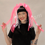 Pink Flashing LED Noodle Light Up Headbands