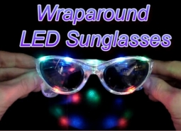 Wrap Around Style LED Flashing Sunglasses